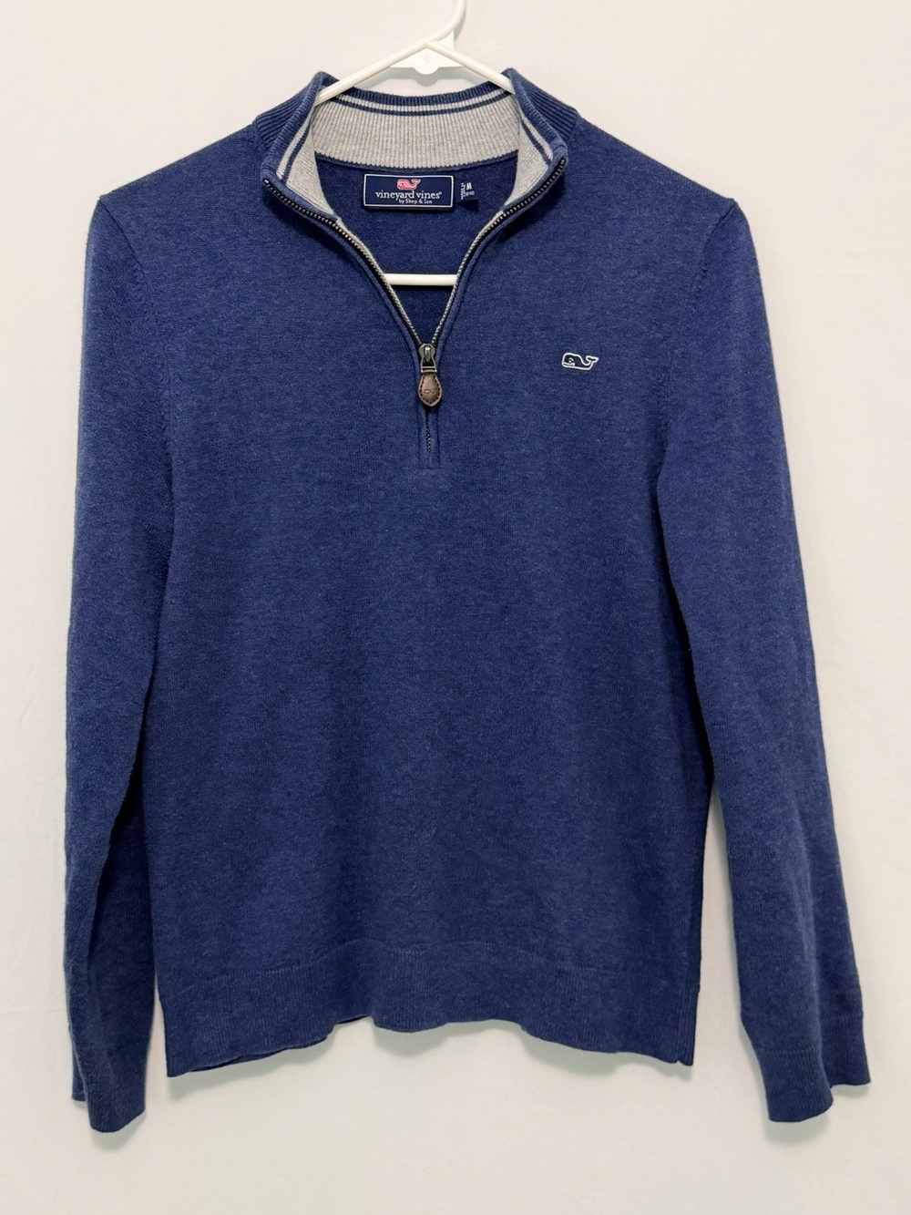 Vineyard Vines Boys' Saltwater Quarter-Zip Medium 12/14 100% cotton
